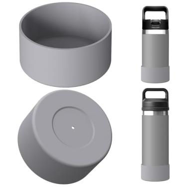 Imagem de Linkidea Bota para garrafa de água compatível com YETI Rambler Jr. Kids 340 g, Rambler 340 g/510 g, Yonder 567 g/740 g, protetor de silicone antiderrapante para garrafa (cinza / pacote com 2)