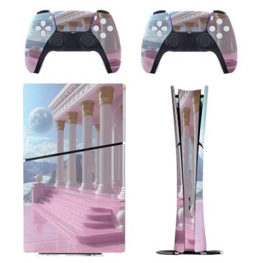 Imagem de Skin for PS5 Slim Digital Edition, capa adesiva para console e controle PlayStation 5, película protetora removível fácil de envolver acessórios para jogos, decalque capa completa - padrões artísticos