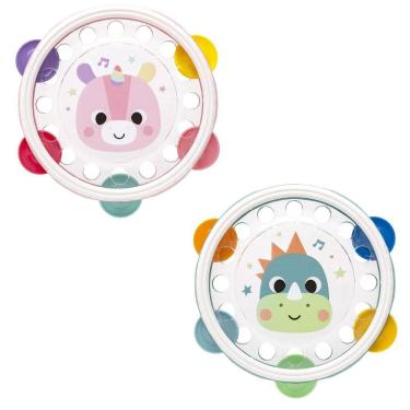 Imagem de Pandeiro Brinquedo Zoo Unicórnio Dino Infantil +12m Musical Sensorial Educativo Buba