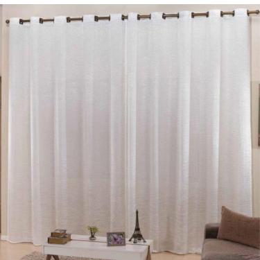 Imagem de Cortina Sala Seda Amassada 3.00m x 2,50m Varão Simples - Paulo César, 