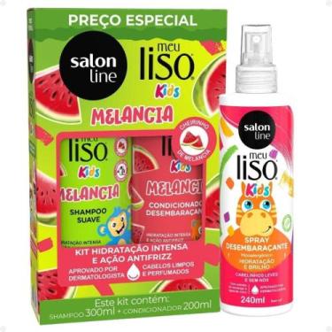 Imagem de Kit Salon Line Meu Liso Kids: Shampoo 300ml e Condicionador 200ml Mela