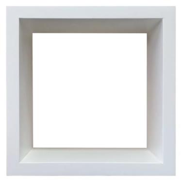 Imagem de Nicho Decorativo Colorido em Mdf Laqueado para Parede - 25x25x12cm Cor:BRANCO;Tamanho:25X25X12 CM