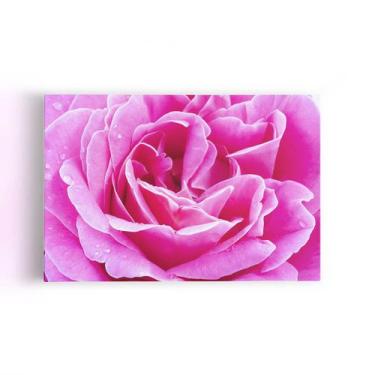 Imagem de Quadro Rosa Flor Fotografia em Foco Canvas 60x40cm - PlimShop