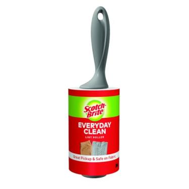 Imagem de Scotch-Brite Rolo de fiapos, remove fiapos e pelos de animais de estimação de roupas e móveis, 1 rolo, 95 folhas