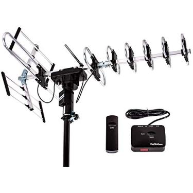 Imagem de Antena de TV 5 estrelas para ambientes externos – até 200 quilômetros de rotação direcional de 360 graus, HDTV 1080P 4K VHF UHF suporta 5 TV e rádio FM 2020 Antenna Only 2020