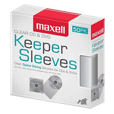 Imagem de Maxell Capas para guardar CD/DVD - Transparente (pacote com 50)