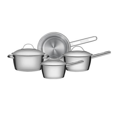 Imagem de Jogo De Panelas Fundo Triplo Tramontina Allegra 65650270 Inox 65650270