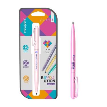 Imagem de Lapis Grafite Revolution Retratil Metallic Rose Hb Newpen