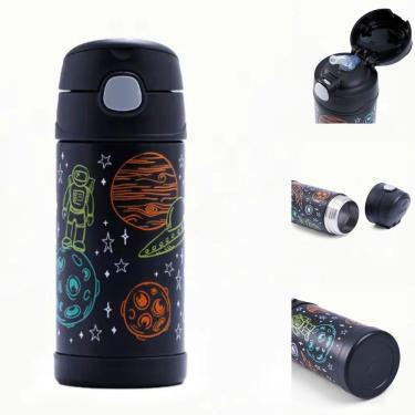 Imagem de Garrafa Térmica Funtainer Astronauta Preta - 355ml - Thermos