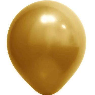 Imagem de Balão Cromado Ouro - 16 Polegadas - 12 Unidades