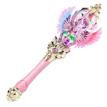 Imagem de CharmFields Light Up Magic Princess Wand – Dual Lights, Spinning LEDs with Sound, Snowflake Fairy Wand for Dress-Up, Cosplay, Birthday Gift for Kids, Pink