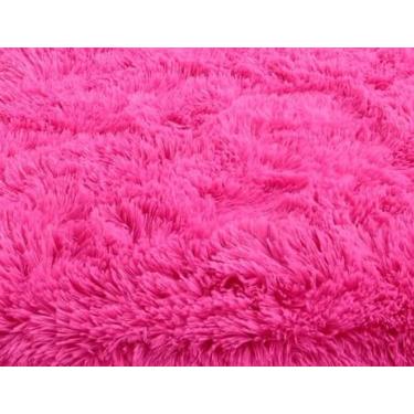 Imagem de Tapete Passadeira 1,00 x 0,60 Antiderrapante Corredor Quarto Sala Felpudo Peludo(Pink)