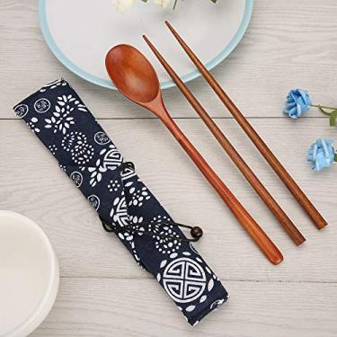 Imagem de lyrlody Alças Confortáveis, Conjunto de Utensílios de Mesa Portáteis Portáteis, Kit de Design Elegante para Uso Ao Ar Livre de Viagens de Escritório, Feito de Não Tóxico, Com Recursos Práticos