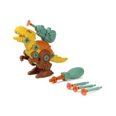 Imagem de Dinossauro de Montar para Crianças Brinquedo Educativo com Peças Destacáveis