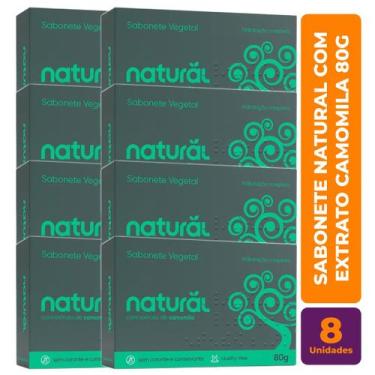 Imagem de Kit c/ 8 Sabonete Vegano Natural com extrato Camomila 80g - Orgânico N