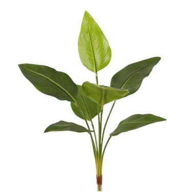 Imagem de Rikyo 76,2 cm artificial realista pássaro do paraíso folhas artificiais de bananeira com 7 troncos, folhas verdes, plantas tropicais falsas, palmeira grande para cozinha, festa, arranjo floral, planta