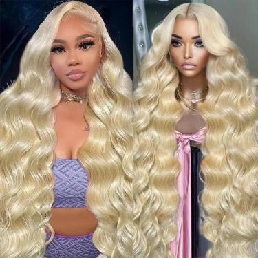 Imagem de Peruca frontal de renda JINNOO 613 Blonde Human Hair 200 Densidade 70c