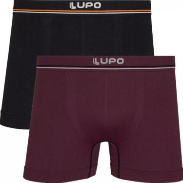 Imagem de Kit 2 Cuecas Boxer Microfibra S/ Costura Lupo 436 casapaula, 928 bordo