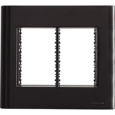 Imagem de Placa 6 Postos 4x4 Tramontina Giz Preta Suporte