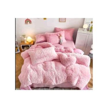 Imagem de Manta AngelesDelhogarCL Furry Winter 2 Places Rosa - Lightbek Official