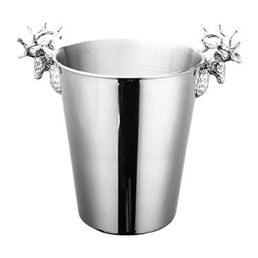 Imagem de Baldes de gelo isolados balde de gelo 3L aço inoxidável vinho balde de gelo refrigerador de vinho garrafa refrigerador champanhe máquina de água fria balde de gelo balde de cerveja champanhe (cor