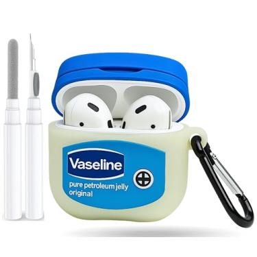 Imagem de Capa fofa Kawaii AirPods 4 2024, personagem de desenho animado 3D, capa protetora de silicone de anime engraçado com kit de limpeza e chaveiro, acessórios legais para AirPods 4ª geração para mulheres