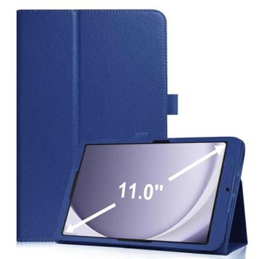 Imagem de EKVINOR Capa para Galaxy Tab A9 Plus 11 polegadas 2023, capa protetora fina de couro PU para tablet Samsung Galaxy Tab A9+/A9 Plus de 11 polegadas, modelo lançado em 2023 (SM-X210/X216/X218), azul