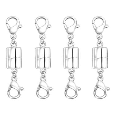 Imagem de Colar de lagosta duplo, fechos e fechos de segurança, conversores de joias de ouro e prata 14K para pulseiras, extensor de corrente