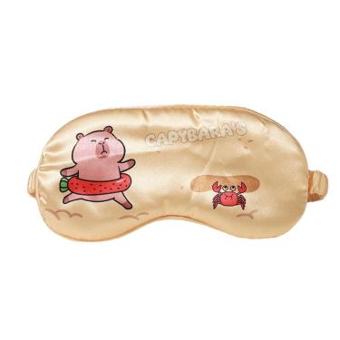 Imagem de Máscara de dormir Cute Capybara Cartoon Soft Anti-Seda
