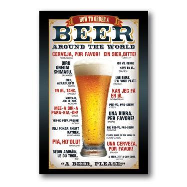 Imagem de Placa Decorativa Beer Cervejas Frase Mdf 20x30 Cm
