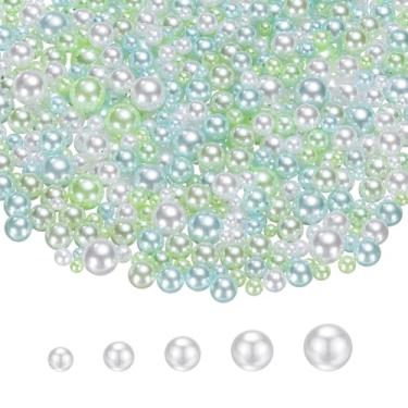 Imagem de PATIKIL 1000 peças de pérolas sem orifícios, mini pérola sintética redonda de 3 mm, 4 mm, 5 mm, 6 mm, 8 mm, para arte, artesanato, joias, preenchimento, vaso de unhas, festa de casamento, aniversário