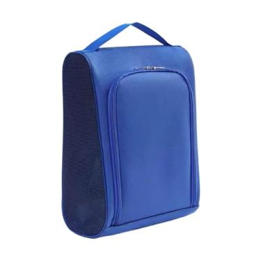 Imagem de Aymzbd Bolsa organizadora para sapatos de golfe, ideal para corrida, academia, ciclismo e futebol, Azul