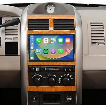 Imagem de Estéreo automotivo duplo Din de 2 + 32 G para Chrysler Aspen 2008-2010, atualização de rádio, tela sensível ao toque de 10 polegadas, unidade de rádio estéreo Aspen com câmera de reserva, Bluetooth