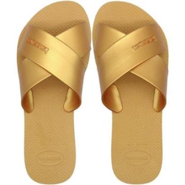 Imagem de Chinelo Havaianas Aqua Metallic Rasteirinha Slide Feminino-Feminino