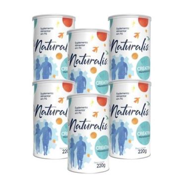 Imagem de Creatina Monohidratada em Pó Naturalis Lata com 220g, 6 Unids