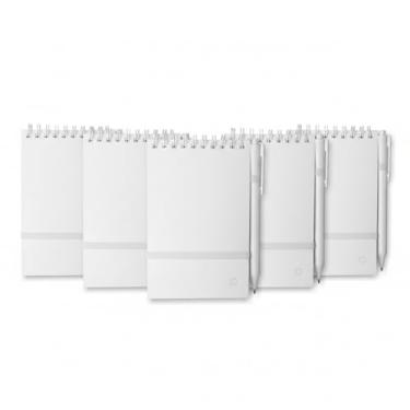 Imagem de Caderno de Anotações com Caneta, Material Antibacteriano, 14 x 9 cm, 60 Folhas, Capa PP, Wire-O, Suporte para Canetas (5)