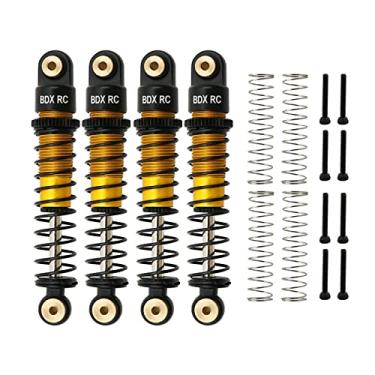 Imagem de CobraCrawler Amortecedor de metal 1/24 RC Crawler Amortecedor de óleo de 40,5 mm para carro de rastreador RC 1/24 Axial SCX24 C10 Ford Bronco Jeep Gladiator Amortecedor (dourado 4 peças)