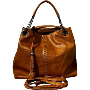 Imagem de Bolsa Feminina Grande Tipo Saco Couro Pu Luxo - Espaçosa e Elegante Pr