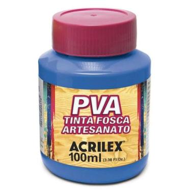Imagem de Tinta PVA Fosca 100ml Ref 568 Azul Ceruleo Acrilex