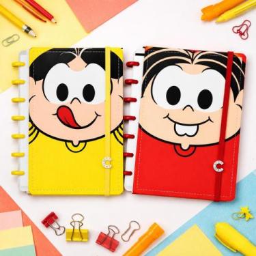 Imagem de Kit Caderno Inteligente Mônica e Magali 80 Folhas Sistema Discos Repos