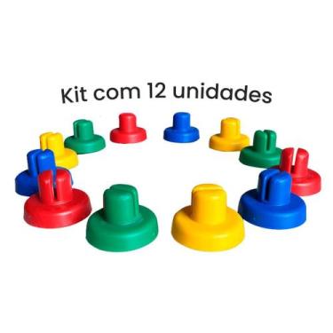Imagem de Kit Ponteiras Achatadas para Haste de Cama Elástica ChicoPlay 12 Unida