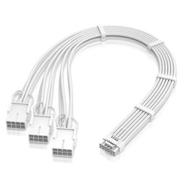 Imagem de Cabo Extensor de Fonte Rise Mode Sleeved 12VHPWR para 3x PCIE 8pin, PC