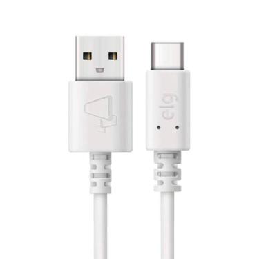 Imagem de Cabo USB-C para USB - 2 metros - Branco - ELG TCUSB2