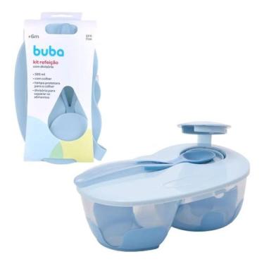 Imagem de Kit Refeição Buba Com Divisoria Azul 320ml