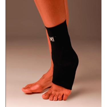 Imagem de Tornozeleira de Compressão N1 Sport PRO com Almofadas de Silicone Integradas e Tecido Knit 3D Respirável Preto