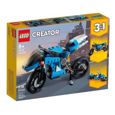Imagem de Lego Creator 3 Em 1 Super Moto De Corrida 236 Peças 31114