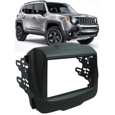Imagem de Moldura De Painel 2 Din Jeep Renegade 2015 em diante Para Cd Dvd 2 Dins - Padrão Original
