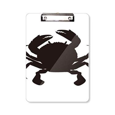 Imagem de Placa de suporte para pasta de organismo marinho padrão caranguejo preto A4