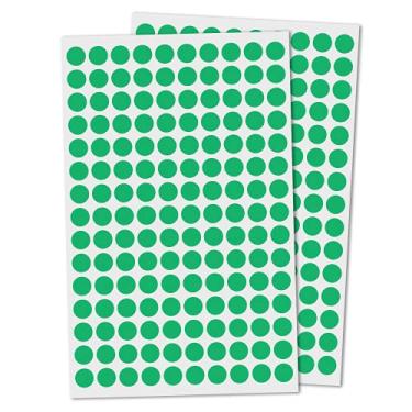 Imagem de Etiquetas adesivas de pontos circulares de codificação de cores redondas de 1,9 cm, Verde
