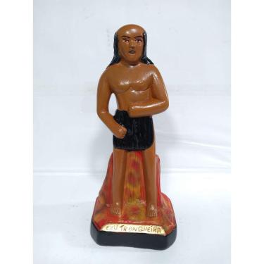 Imagem de Imagem Exu Tronqueira Escultura Estatua Gesso 20 Cm